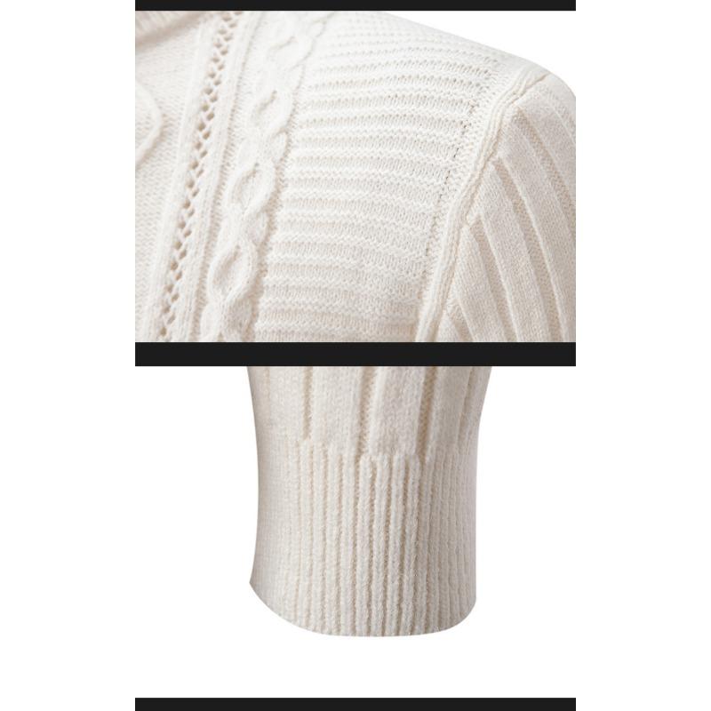 Men S Twisted Knit Sweater Casual Loose Long Sleeve Pullover
