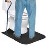 Around Toilet Floor Cover Pack of 6, Black Base Pieces with Curved Front , 23.6 X 21.7 In for Daily Bathroom Care and Cleaner Bowl Zones