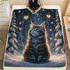 1PC Cute Little Animals Print Flannel Blanket, High Quality Comfortable for All Seasons, Home Decor, Warmth and Comfort