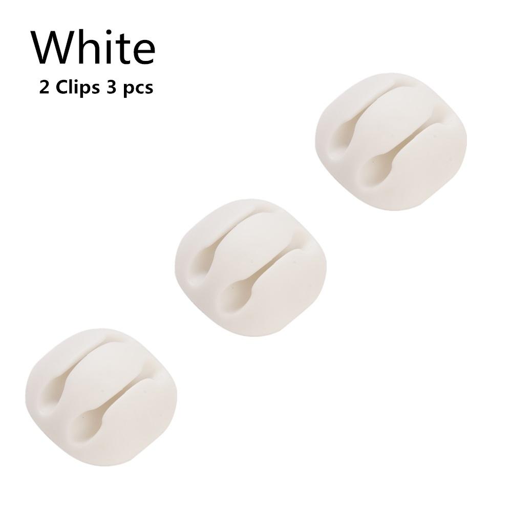 USB Cable Hub Clip Manager Round Fixing Car Wire Holder Clamp Car Dashboard Office Desk Wire Organizer Self-Adhesive Fixed Clasp