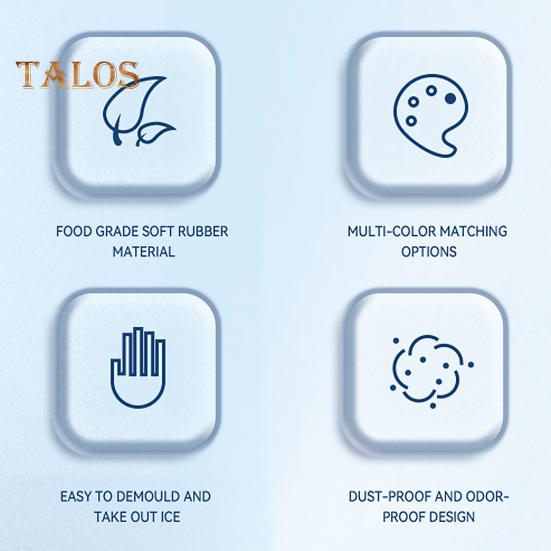 Mini-Eiswürfelform aus Silikon mit Deckel, perfekt für Cocktails und Whiskey, BPA-frei und einfach zu entnehmen, platzsparendes Design