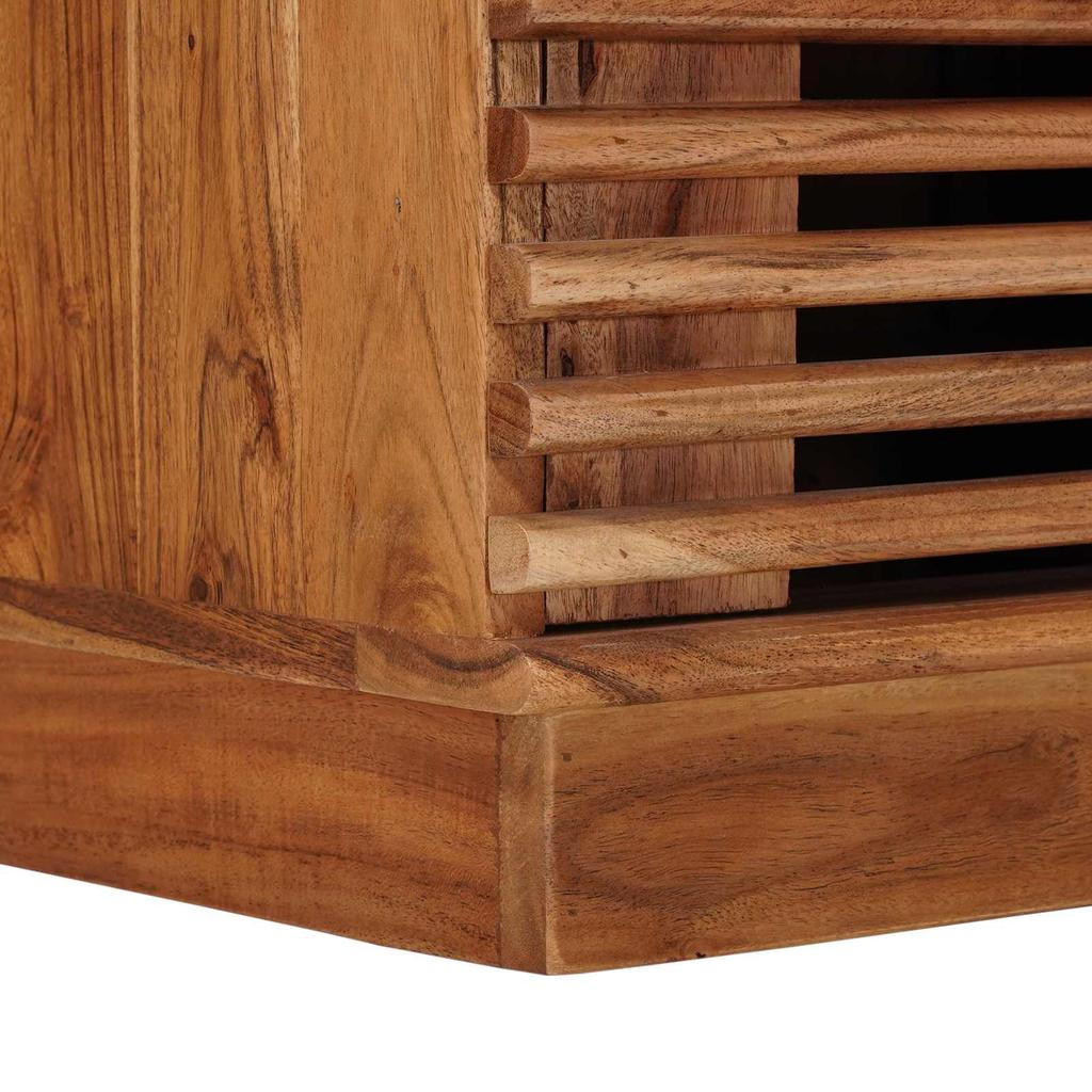 Handcrafted Nightstand Teak Brown 40 X 30 X 60 Cm