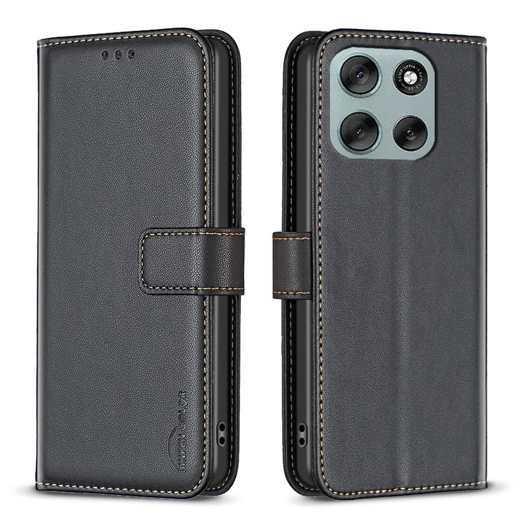 For Motorola Moto G56 5G Phone Case BINFEN COLOR BF17 Wallet Folio Flip Leather Cover