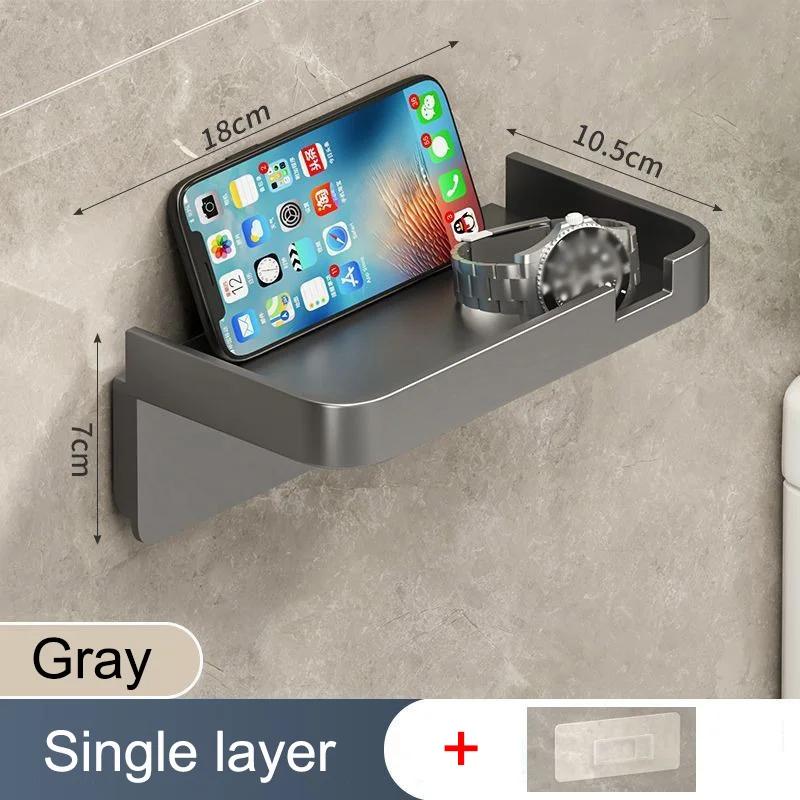 Toilet Paper Holder Plastic Storage Rack Wall Mounted Bathroom Kitchen Towel Placement Toilet Paper Roll Box Phone Storage Rack