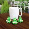 Pack of 3 Small Frogs Statues Ornaments for Indoor and Outdoor Use as Pot Lifters and Decorative Planter Risers Feet