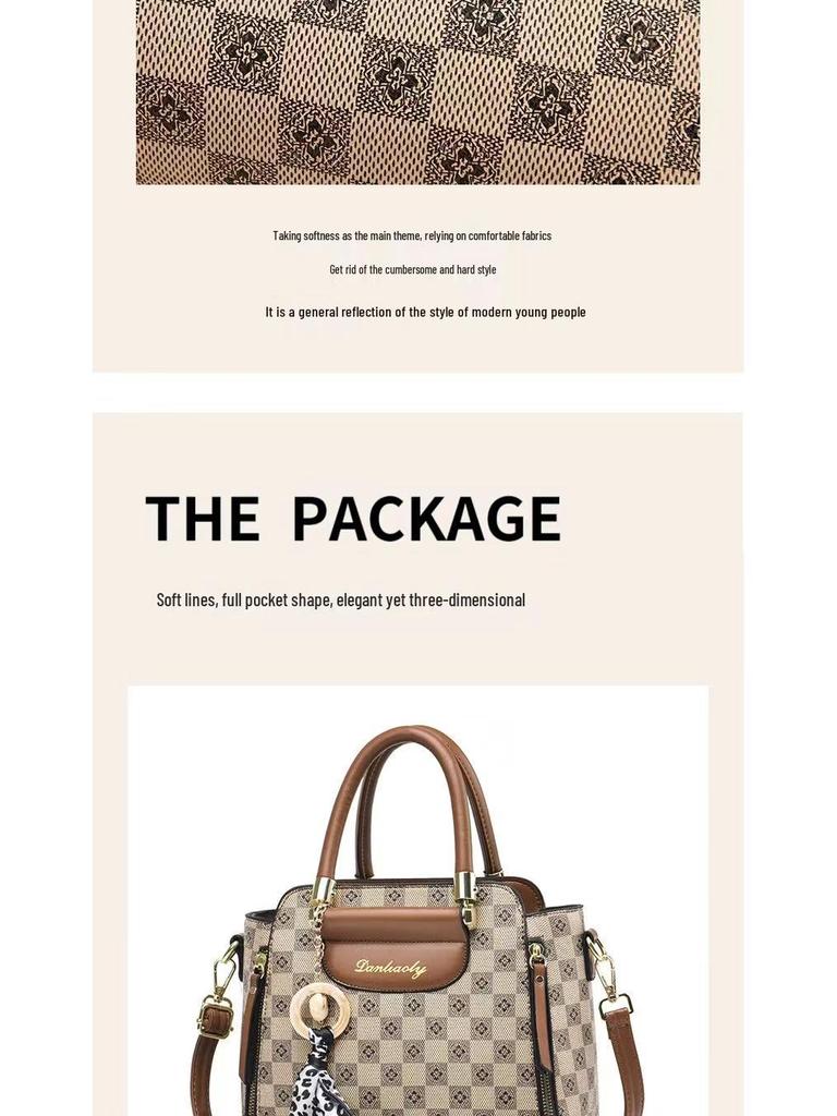 2024 Vintage PU Leather Tote Bag - Large Capacity Shoulder & Crossbody Handbag for Women