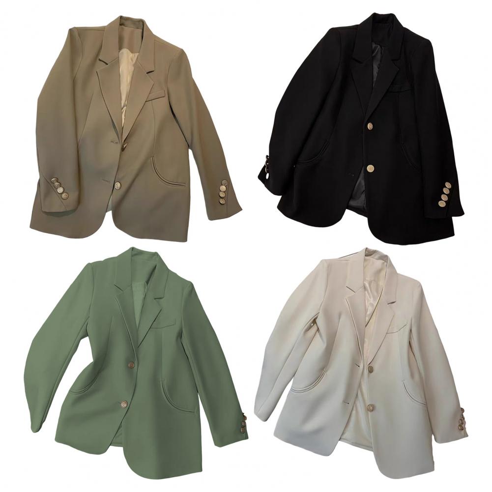 Women's Jacket Suit Casual Office Blazer Female Coat Lapel Collar Business Jacket for Work Party Outdoor Leisure Time