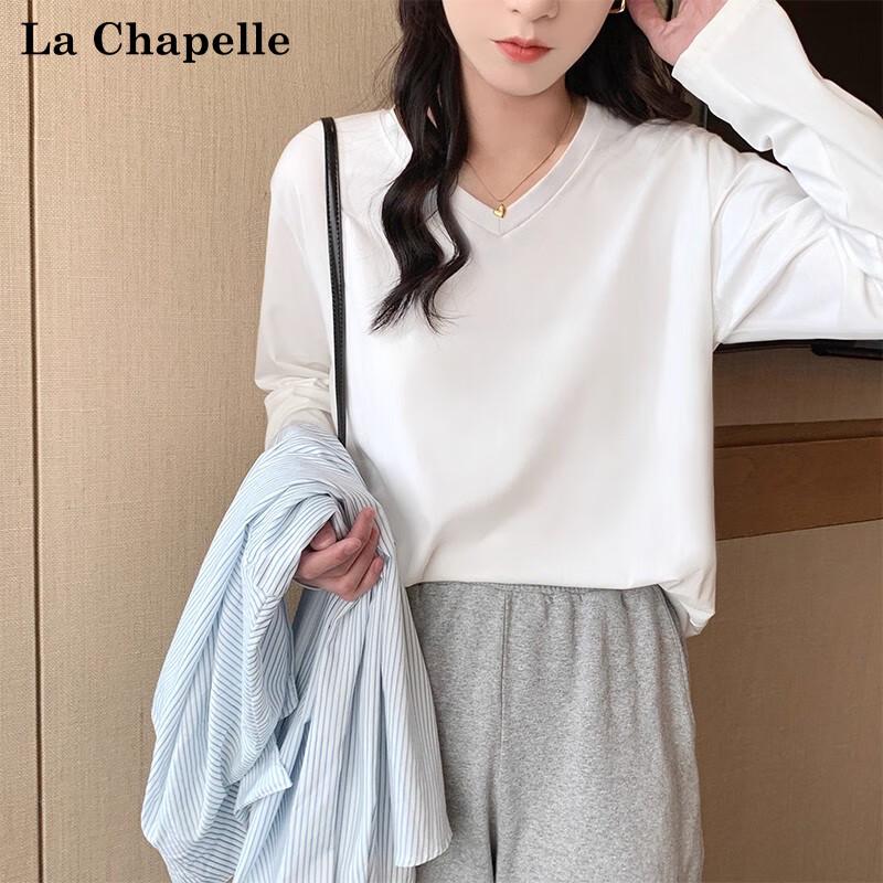 La Chapelle Women's V-Neck Long Sleeve Base Layer Tee