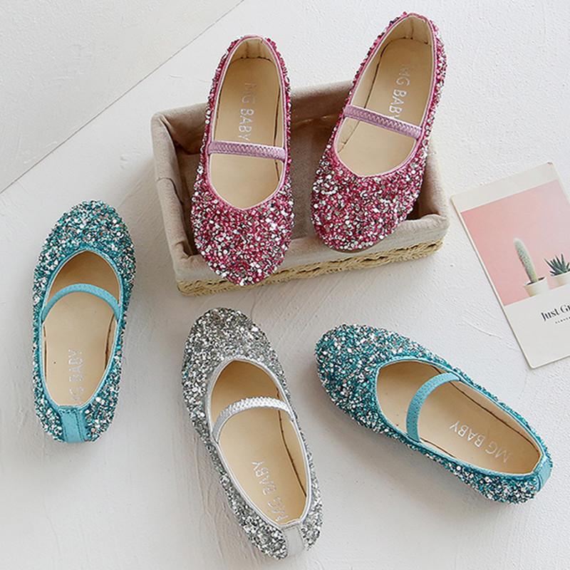 Early Autumn Children Flats For Girls Toddlers Flats Shoes Sequins Mary Janes Light Weight Flats Shoes For Students Casual