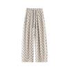 Tencel Linen Polka Dot Sickle Pants Women's 1116 Summer Thin High Waist Loose and Thin Drape Casual Scimitar Pants