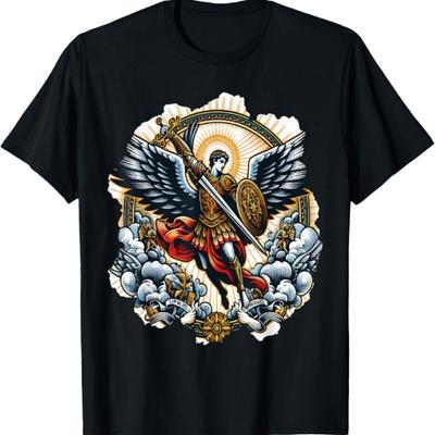 Archangel Michael Christian Angel Saint Michael Costume T-Shirt