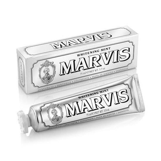 MARVIS Pasta de Dentes Menta Branca Sabor Refrescante Cuidado Bucal Feito Itália 75ml