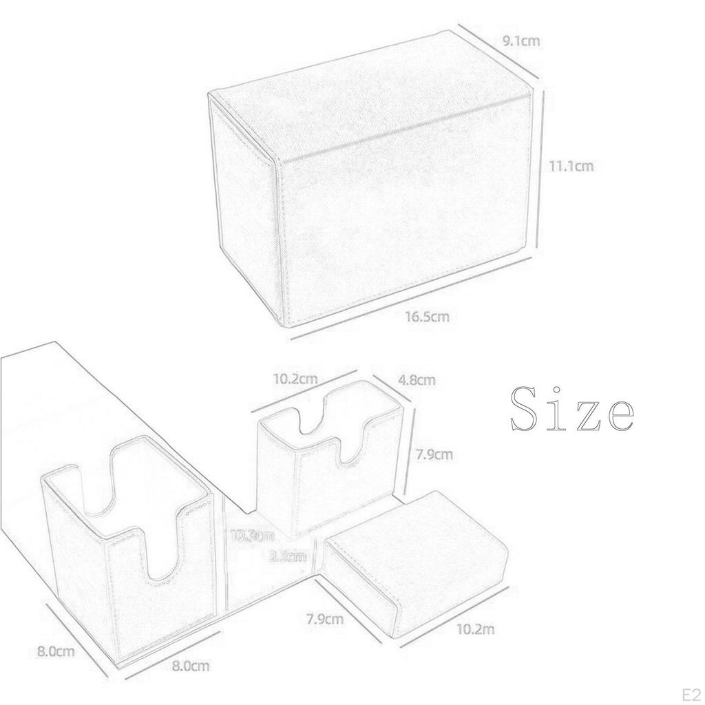 Card Deck Box, Playing Holder, Trading Case, Large Deck, Storage Box for