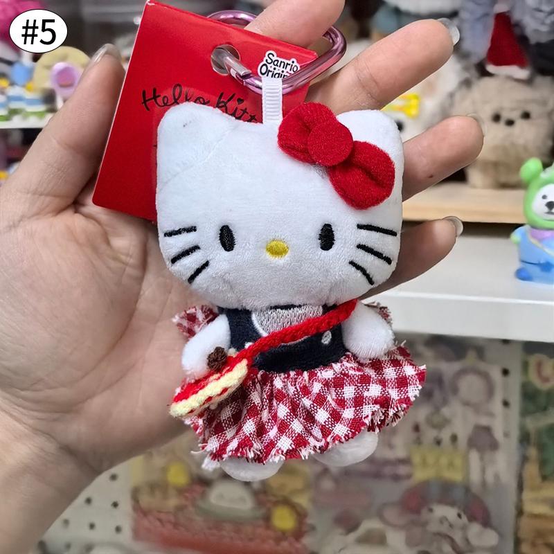Winter Plush HelloKitty Keychain Scarf Kitty Dress Up Girl Birthday Gift Angel Shaped Kitty Cat Pendant Car Decoration Xmas Gift