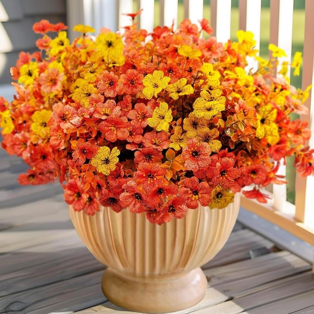 DIY Floral Artificial Pansy Flowers Fall Decor Simulation Flowers  Photography Props
