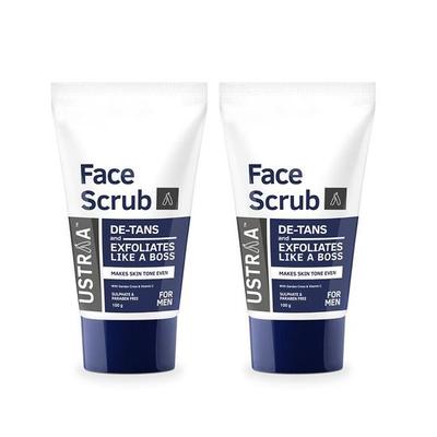 Gesichtspeeling – 100 g – 2er-Pack – Bräunungspeeling für Männer | Peeling und effektive Bräunungsentfernung mit größeren Walnusskörnchen, ohne Sulfat
