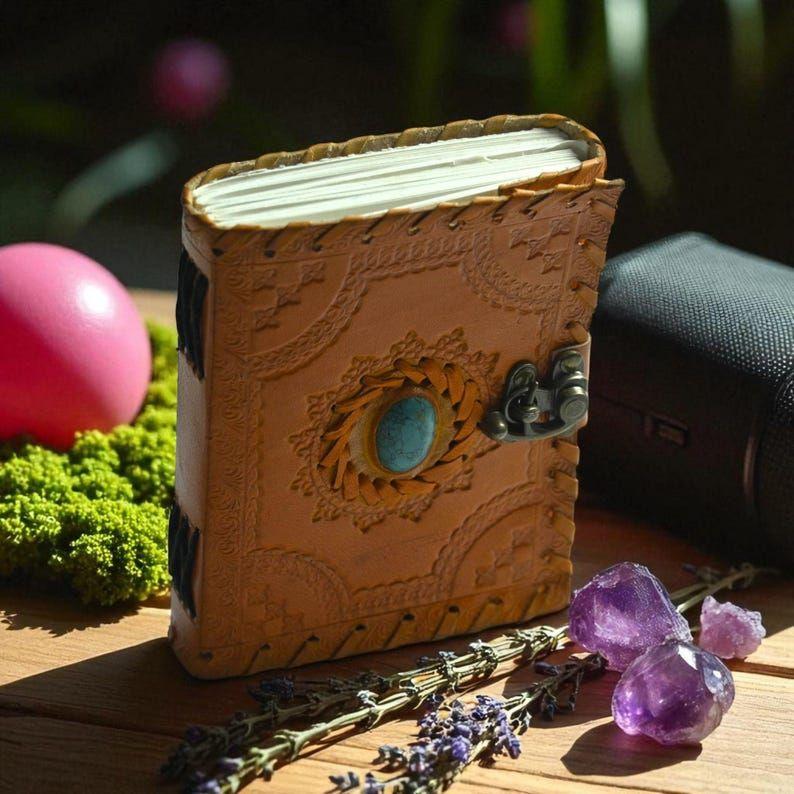 Book of Shadows, Vintage Leather Journal, Grimoire Journal, Witch Spell Book Witchcraft Supplies, Wiccan Decor Leather Book Travel Notebook