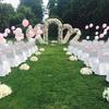 50pieces Premium Easy To Install And Replace Chair Cover Band With Buckle Slider Sashes Bow