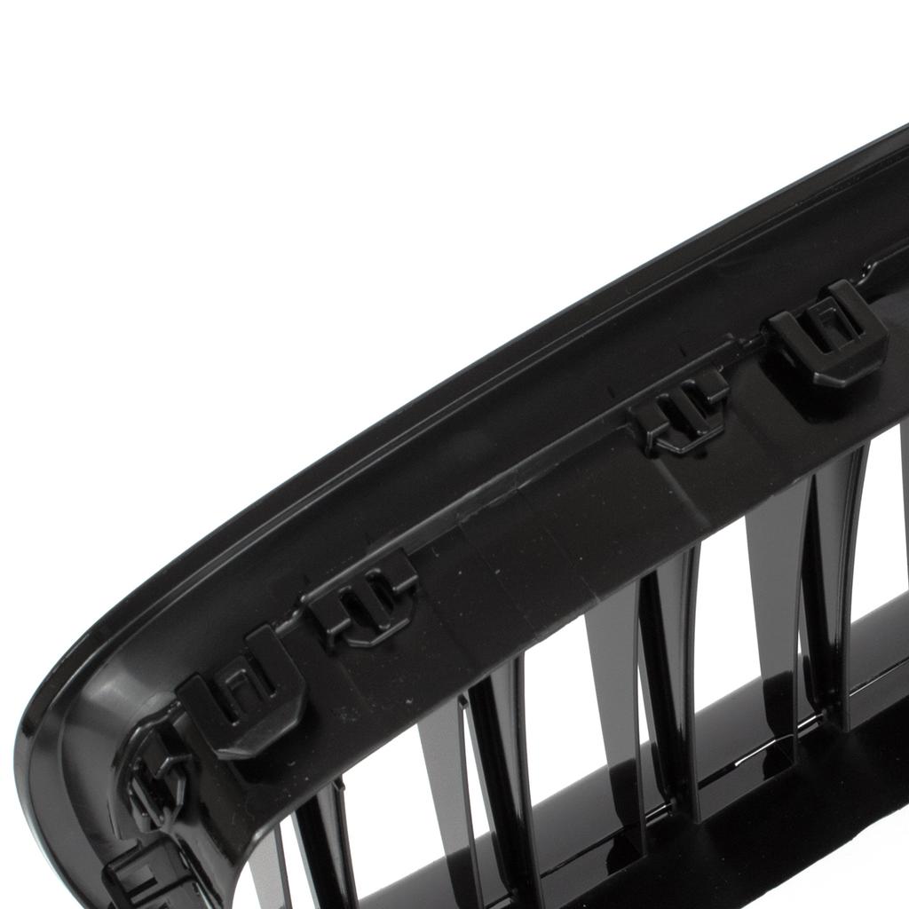 BMW 5 F07 GT 09-17 Grille Between Headlights (Kidneys) Left + Right Set, Black Glossy Double Bar