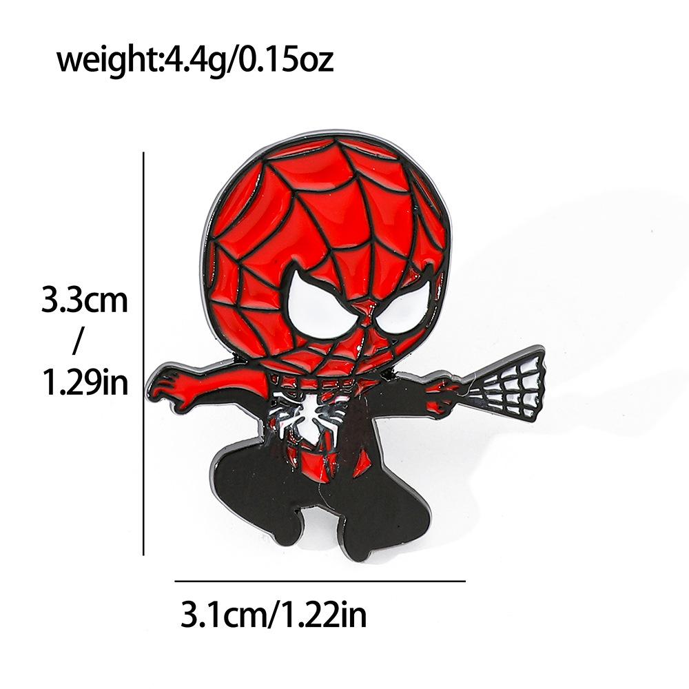 89 Spider-Man Alloy Brooch Marvel Superhero Spider-Man Metal Badge Backpack Jacket Personalized Decoration