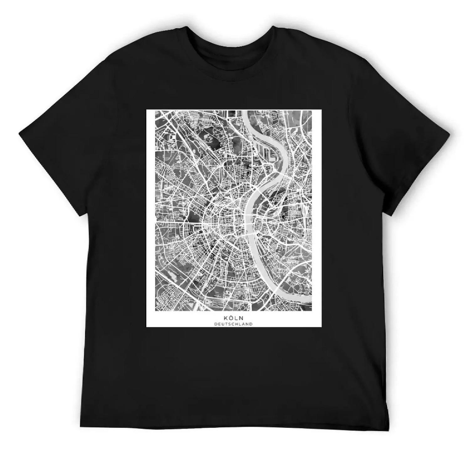 

Cologne Germany City Map T-Shirt vintage graphic tee anime anime t shirts mens graphic t-shirts pack XXXXXL різнокольоровий