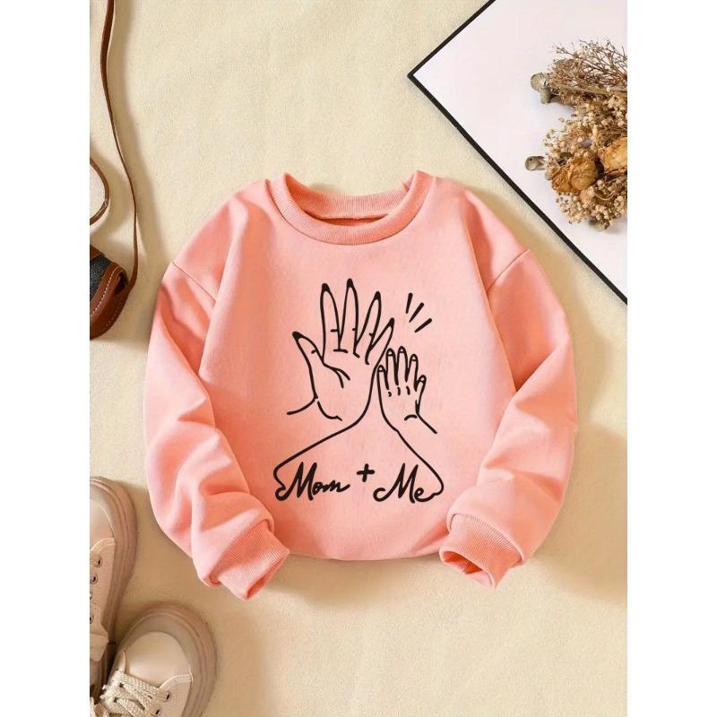 Kids Sweatshirt Creative Letter Pattern Round Neck Sweatshirt Spring And Autumn Fashion Casual Sweatshirt Suitable for Daily Party Holiday Gifts