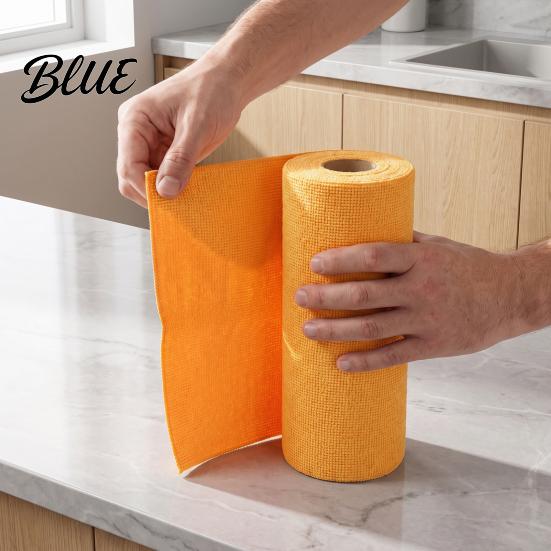 Non-scratch Countertop Wipes Microfiber Cleaning Cloth Roll Lint-free Washable Wipes Tear Wear-resistant Kitchen Away Paper Towels for Wet