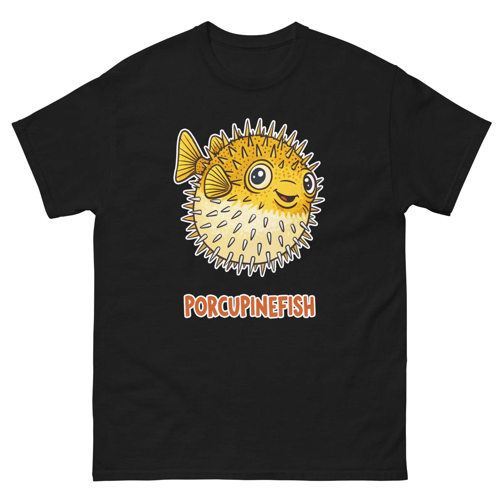 Porcupine Fish Ocean Beach Water Marine T-Shirt S