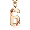 INS trendy stainless steel European and American fashion outdoor digital baseball necklace men's accessories titanium steel pendant