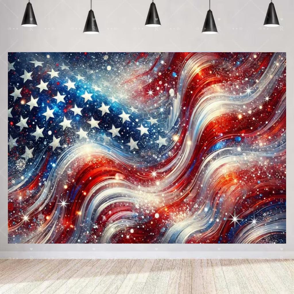 American Independence Day Theme Festival Party Decorations 250th Anniversary Celebration Cup Plate Tableware Background Supplies
