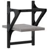 Wall Shelves with Bars 2 pcs Grey Sonoma 20 x 25 x 30 cm
