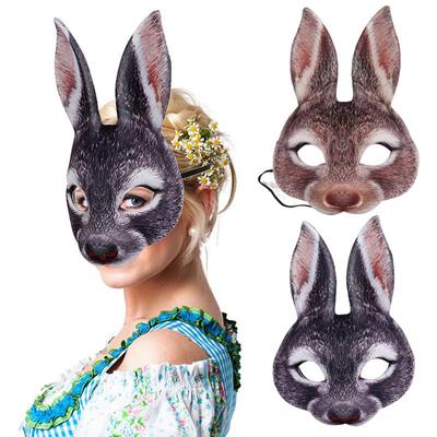 1 Stück Tiermaske Cosplay Kostüm 3D Tiger Schwein Hase Halloween Halbgesichtsmaske Partydeko Lustige Maskerade Party 8 Stile