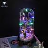 Rose Flower Preserved in Glass Dome with Night Light - Mother's Day or Birthday Gift Ornament