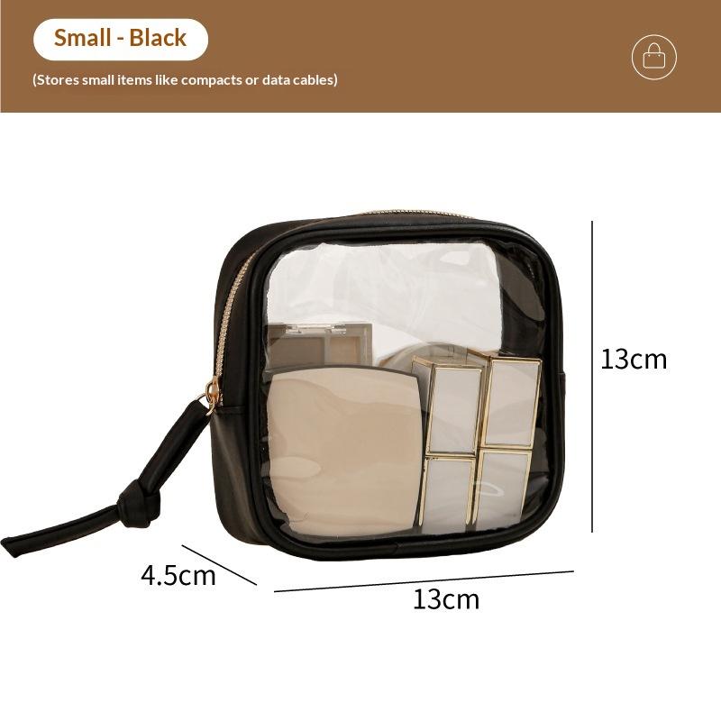 Multifunctional business trip cosmetics and miscellaneous storage bag, portable transparent waterproof hand-held cosmetic bag