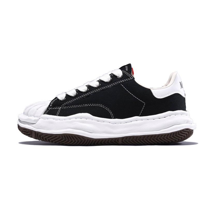 Mihara Yasuhiro Unisex Shell Toe Thick Sole Canvas Shoes 2023 - Stylish Heightening Sneakers Size 38