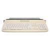 Clavier Machine à Écrire Sans Fil Rétro 104 Touches 5.0 Support Intégré Clavier Tablette pour Smartphone Ordinateur Portable