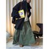 Womens Casual Loose Fit Hooded Windbreaker Jacket Solid Color Long Outdoor Coat