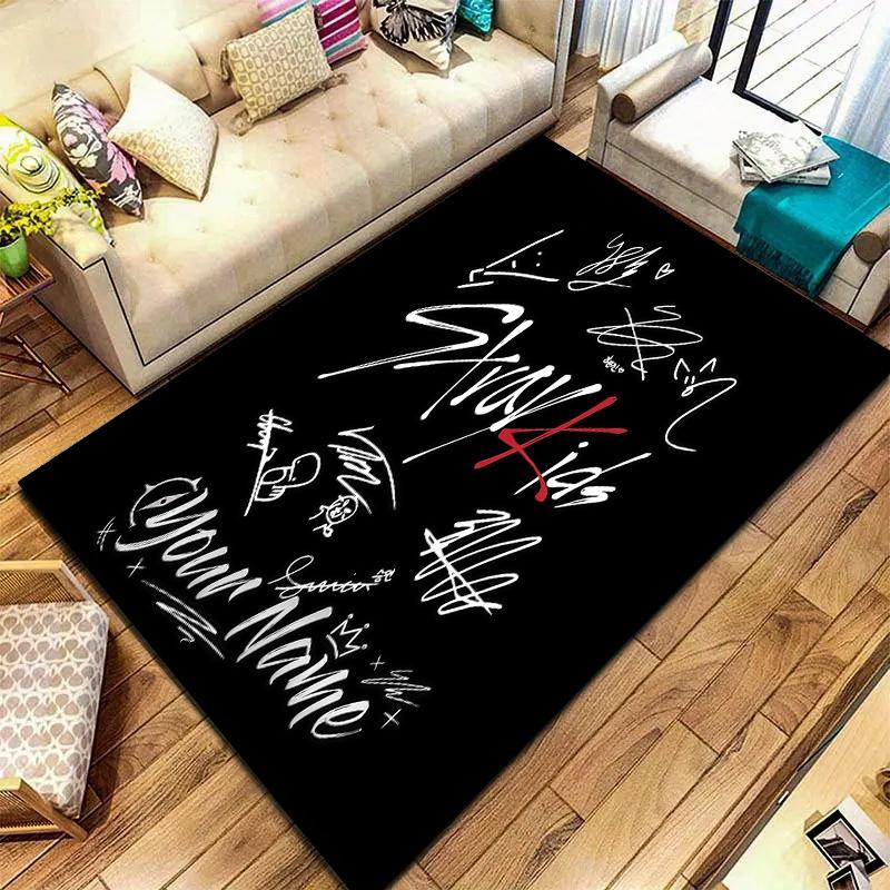 Skz Custom Name Carpet Rug For Living Room Bedroom Home Sofa Decoration,Kids play Non-slip Floor Mat