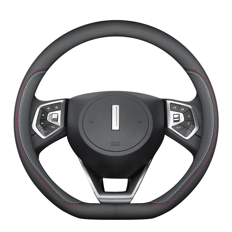 Leather Steering Wheel Cover for Great Wall WEY VV5, VV6, VV7, Mocha, Tank 300