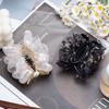 1pc High End Printed Chiffon Wrinkling Clip, Large New Year's Hair Clip, Back of the Head Hair Bun, Shark Clip Hair Accessory