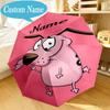 Custom Name Umbrella Cowardly Dog Adventure Umbrella 8-Frame for Travel, Camping, Casual Lightweight Portable, Essential for Family Gifts