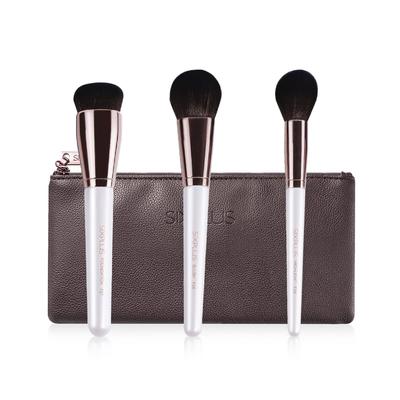 SIXPLUS White Pearl Face Makeup Brush Set 3 sztuki