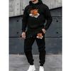 Autumn and winter street fashion casual 1-piece set European and American fashion 1D printing hooded sweater and sweatpants men
