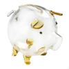 Clear Glass Pig Piggy Bank Money Container Case Desk Saving Jar Box for Nursery