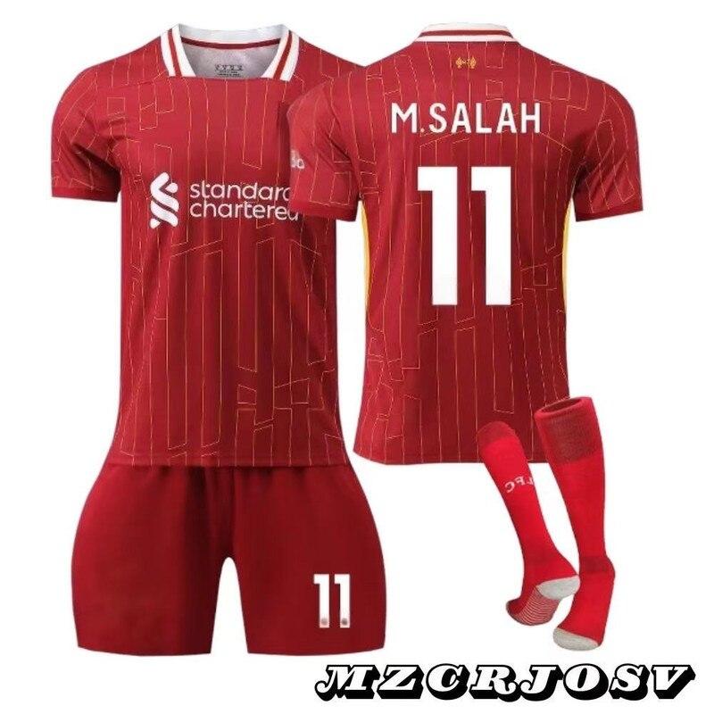 2024/2025 Liverpool Salah Kids Home Jersey Red Polyester Sportswear