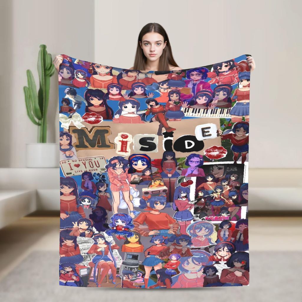 Miside Mita Videospiel Decken Reise Büro Flanell Überwurfdecke Für Schlafzimmer Super Warm Benutzerdefinierte Qualität Tagesdecke Geschenkidee