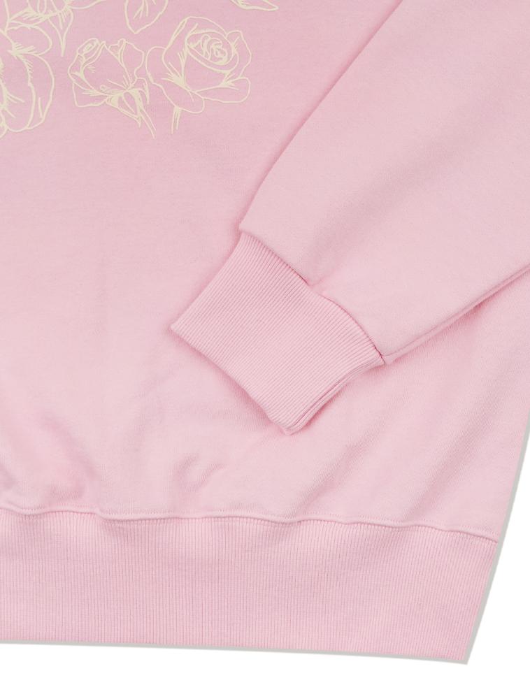 LA MAISON STUDIO Unisex Rose Embossed Blur Regular Fit Sweatshirt Pink (Fcf1Ts328M)