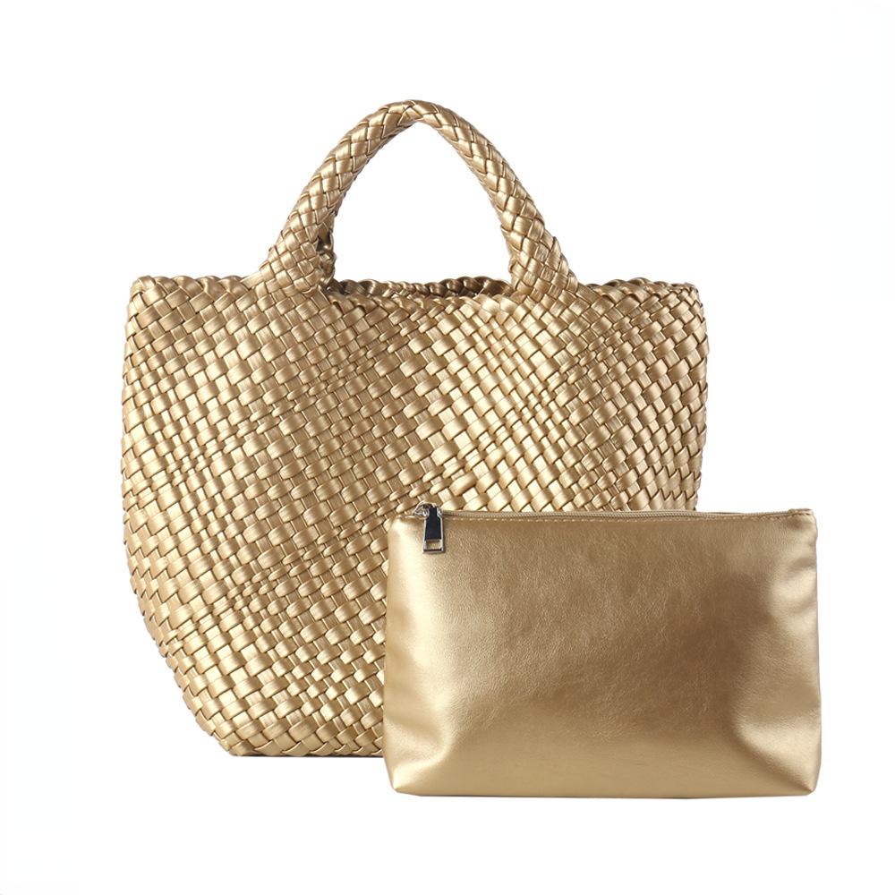 

Тканые сумки-тоут женские кожаные большие сумки через плечо повседневная женская сумка ручной работы (20cm<Max Length<30cm)