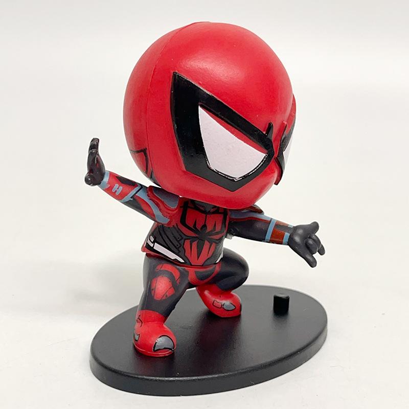 3 Spider-Man Figurines Cute Q-version Spider-Man Bobblehead Doll Toy Ornament Desktop Decoration Gift Suitable for Marvel Fans Action & Toy Figures