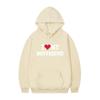 Herren Gothic Streetwear Kapuzenpullover Mit I LOVE MY BOYFRIEND Aufdruck Langarm Lockerer Schnitt